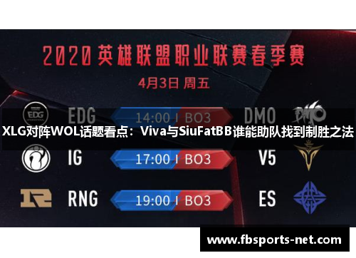 XLG对阵WOL话题看点：Viva与SiuFatBB谁能助队找到制胜之法